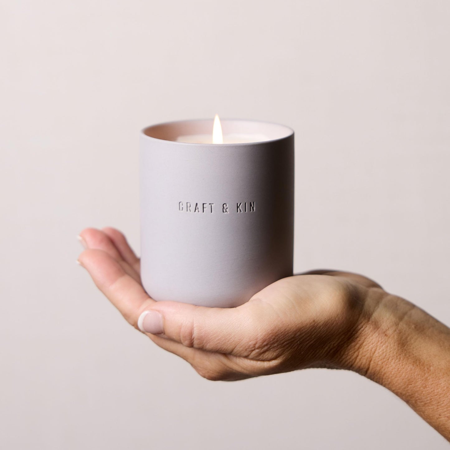 Craft & Kin Scented Candles - Dark Rose & Amber Holiday Candles | 10oz Soy Blend with Cotton Wick | Long-Lasting, 40-Hour Burn | Ceramic Jar, Perfect & Winter Home Scent