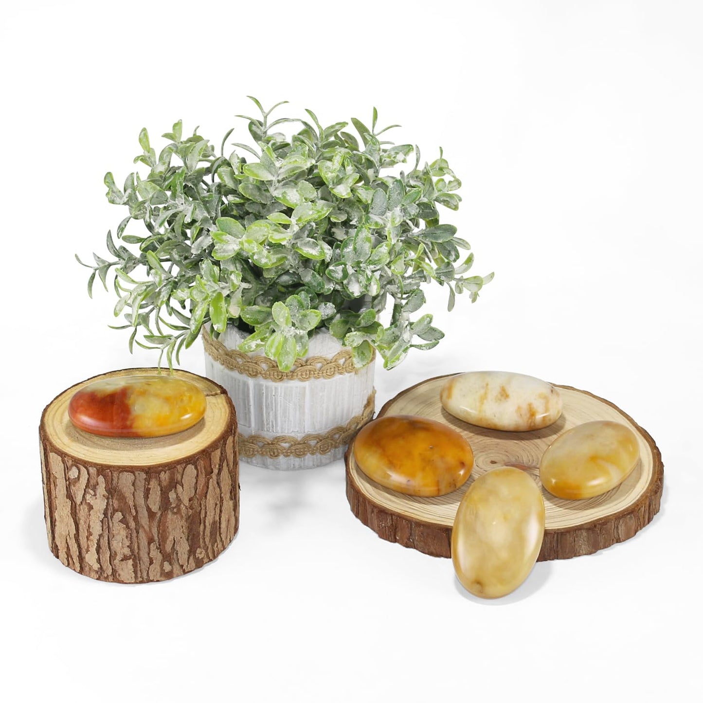 Nvzi Citrine Crystal Palm Stone, Worry Stones, Crystals and Healing Stones, Polished Rocks, Natural Gemstones, Chakra Stones for Healing Crystals Daily Use
