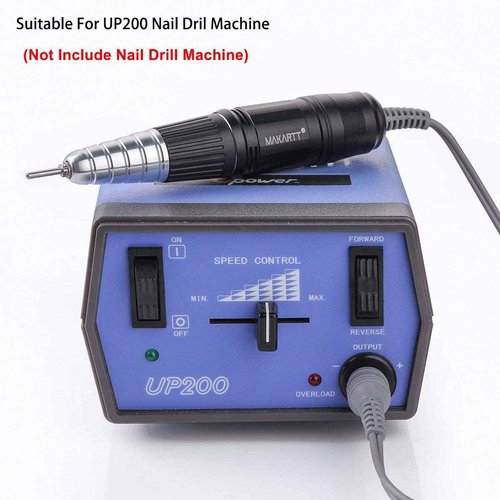 Makartt Nail Drill Handpiece for Up200 Machine Professional Electric File Bundle With 5 in 1 Nail Drill Bits Tungsten Carbide Tapered Drill Bits for Nails Fast Removing Acrylic Nail Hard Gels Cuticle