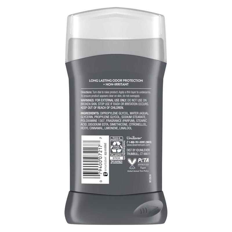 Dove Men+Care Deodorant Stick for Men 4 Count Extra Fresh Aluminum Free 72-Hour Odor Protection Mens Deodorant with 1/4 Moisturizing Cream 3 oz