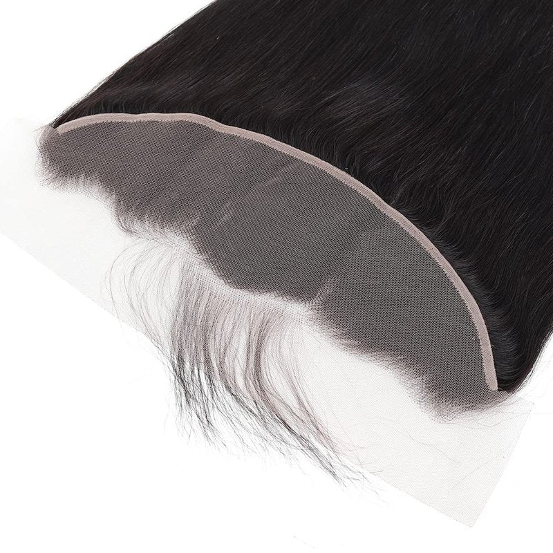 Winky cool lace Frontal Closure 13x4 Ear To Ear Transparent Lace Frontal 16 Inch 12A Brazilian Straight Frontal Human Hair Transparent Frontal Closure 150% Density Natural Hairline Pre Plucked with