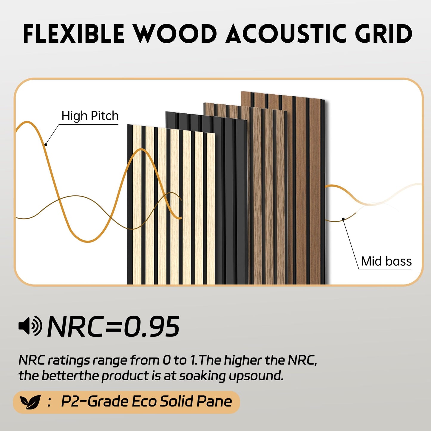 RITOLLO 4 Pack Wood Panels for Wall - 47.2"×23.6" Wood Slat Acoustic Panels for Wall, Soundproof Panels, 3D Fluted Panels for Interior Wall Decor (Natural Oak)