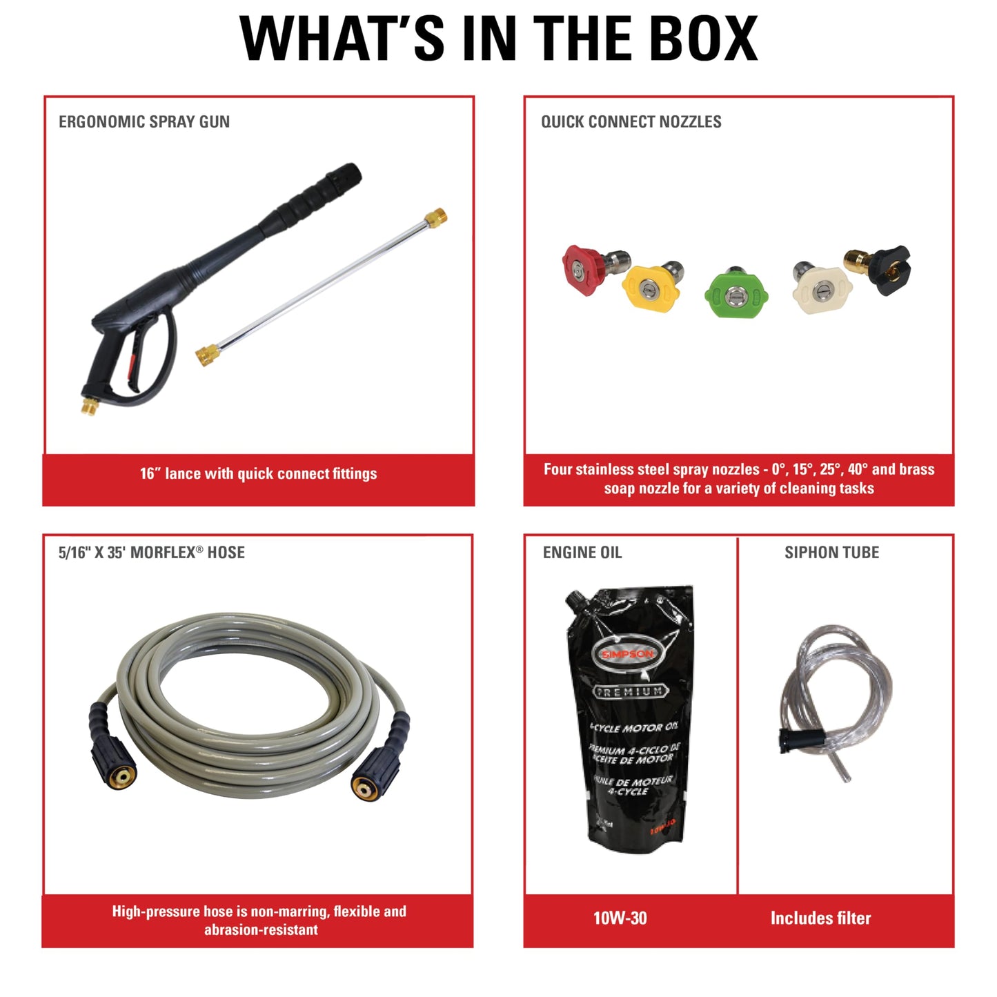 Simpson Cleaning 3600 PSI Gas Pressure Washer, 2.5 GPM Power Washer for Commercial Use, Honda GX200 Engine, 35-Foot MorFlex Hose, Aluminum Series, 49-State (ALH3425)