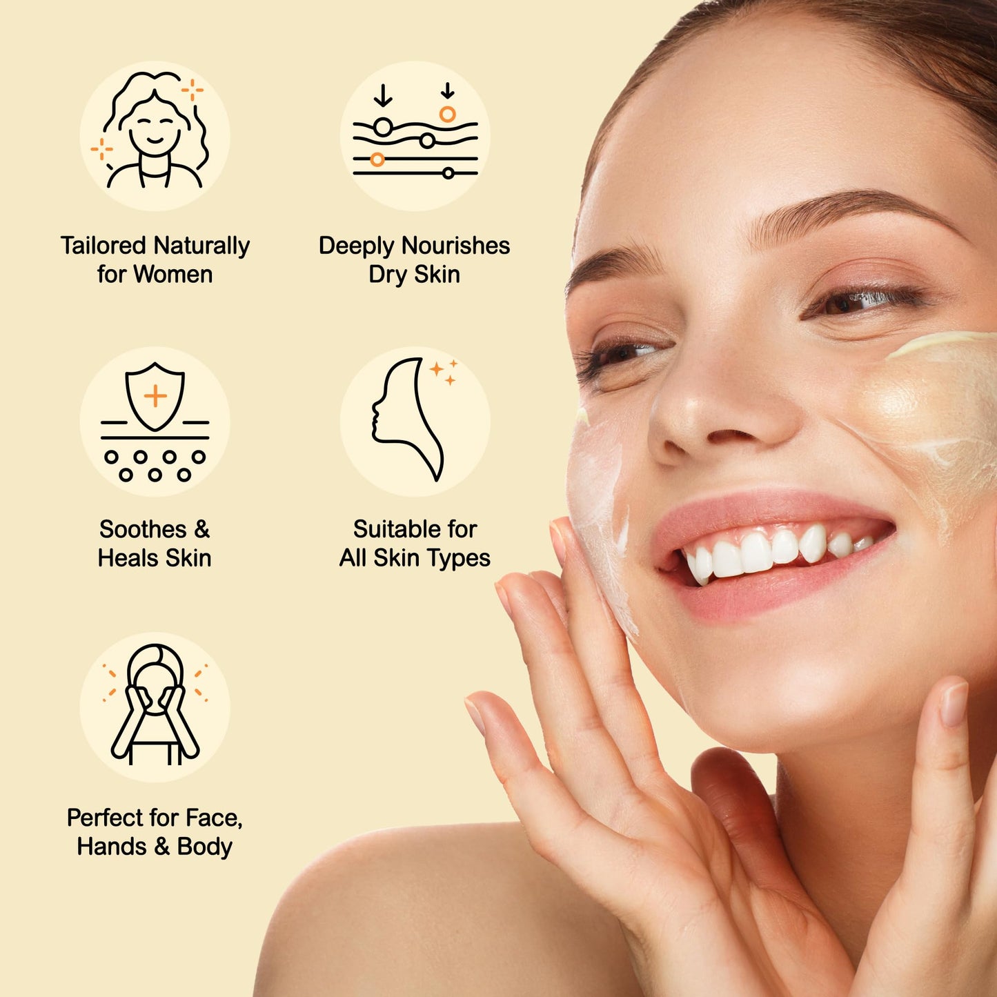 Vigority Beef Tallow and Honey Balm: Organic Grass Fed Whipped Beef Tallow for Skin - Beef Tallow Face Moisturizer Infused with Manuka Honey, Beeswax and Olive Oil - 2 oz, Unscented