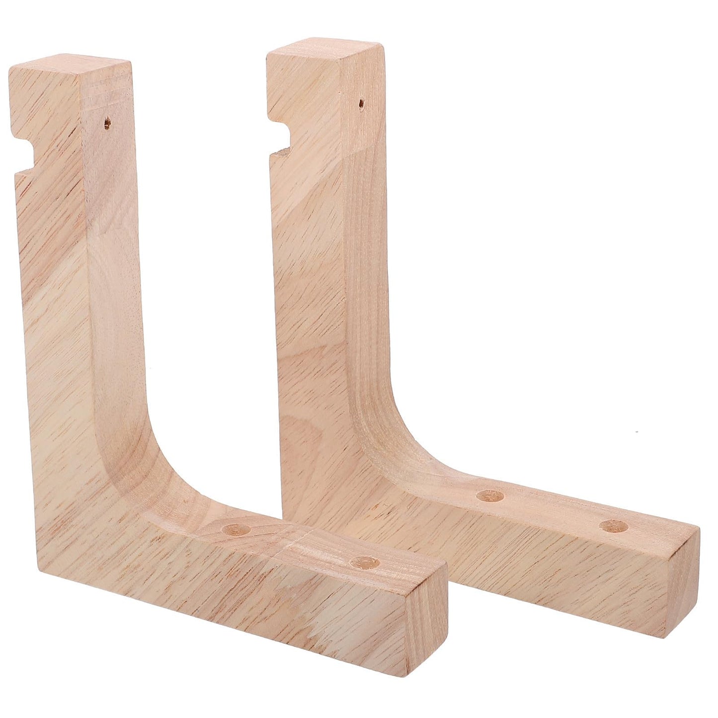 IMIKEYA Wooden Plant Hanging Hooks 2pcs Heavy-Duty Wall Plant Hanger Brackets for Indoor and Outdoor Use Natural Wood Color