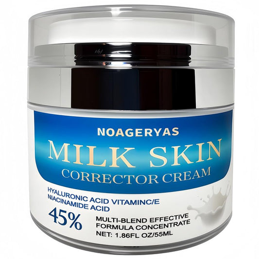 NOAGERYAS Corrector Cream with Hyaluronic Acid, Vitamin C, Niacinamide & 45% Multi-Action Concentrate - Reduces Fine Lines & Acne Scars for Smooth, Milk-Like Skin - 1.86 oz