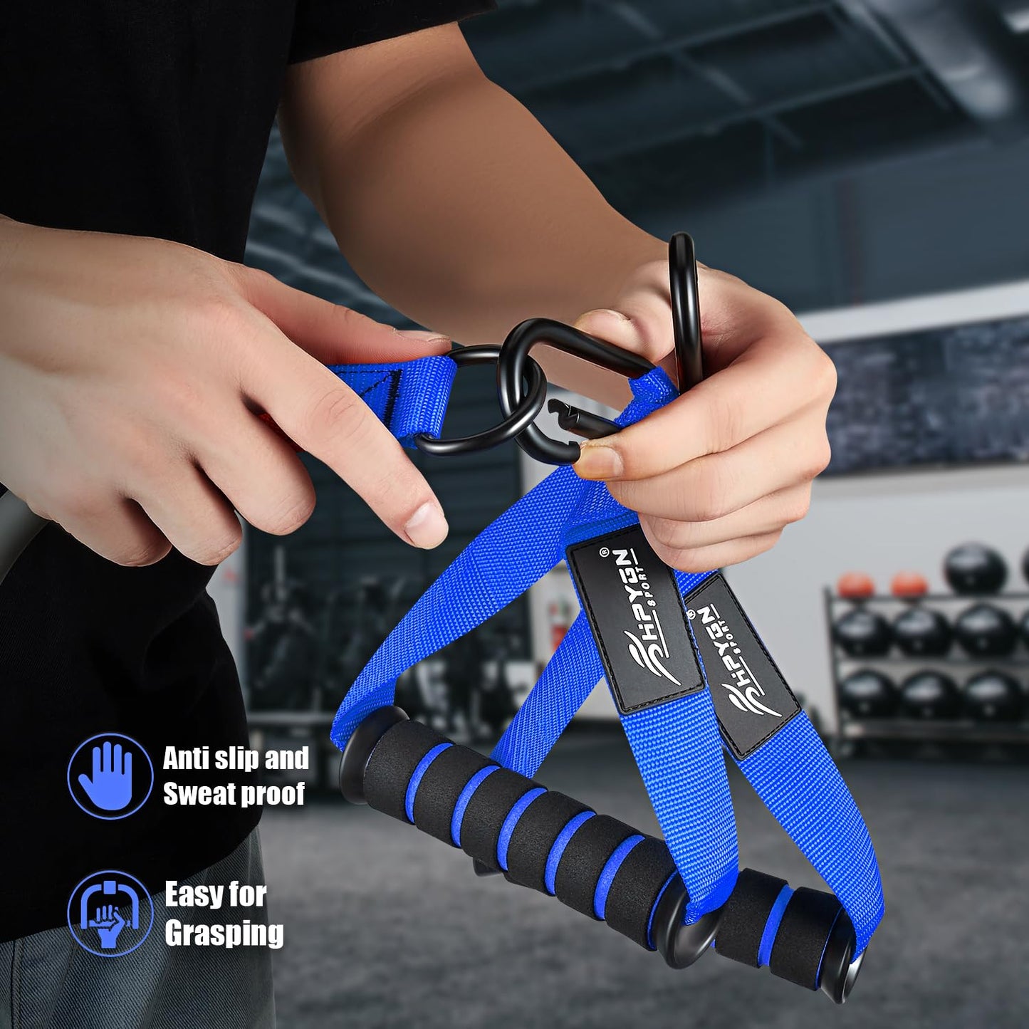 HPYGN Resistance Bands for Working Out，Heavy Exercise Bands Resistance Bands Set with Handles, Door Anchor, Legs Ankle Straps for Heavy Resistance Training, Fitness Weights Work Out at Home