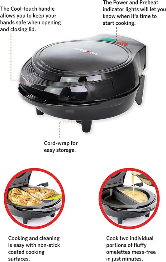 EUROSTAR Omelette Maker, Black