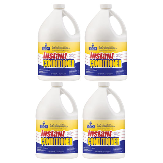 Natural Chemistry Instant Pool Water Conditioner, 1 Gallon, Pack of 4, Protects Chlorine from Sunlight, Instantly-Dissolving and Easy to Use