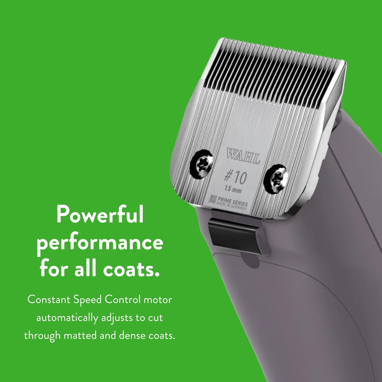Wahl Pro Animal KM10+ Corded Clipper - New #10 Prime Series Blade, LOCKGUARD Patent Pending Technology & Textured Housing Design - Clippers for Cats, Dogs & Horses - Lightweight - 2-Speeds - Purple