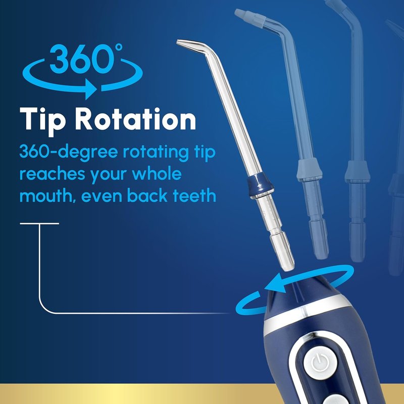 Waterpik Cordless Advanced 2.0 Water Flosser - Portable Dental Care for Teeth & Gums | Rechargeable, Waterproof, Blue WP-583