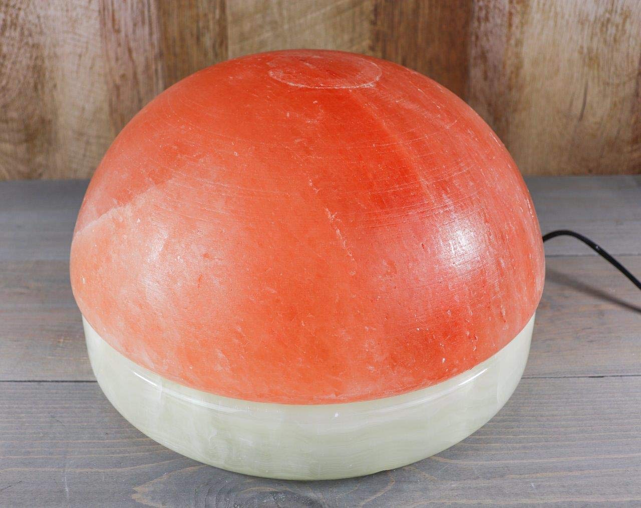 Himalayan Secrets® Salt Dome Lamp | for Warming Up Hands and Feet (11" Onyx Stone Base)