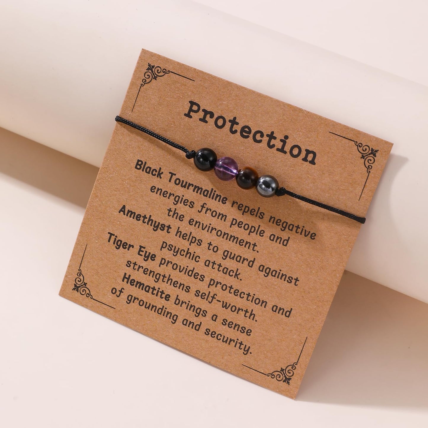 Korotho Positive Bracelet Energy Bracelets for Women Men, Positive Vibes No Negativity Spiritual Crystal Bead Bracelet Inspirational Healing Crystal Empath Protection Jewelry Gifts for Students