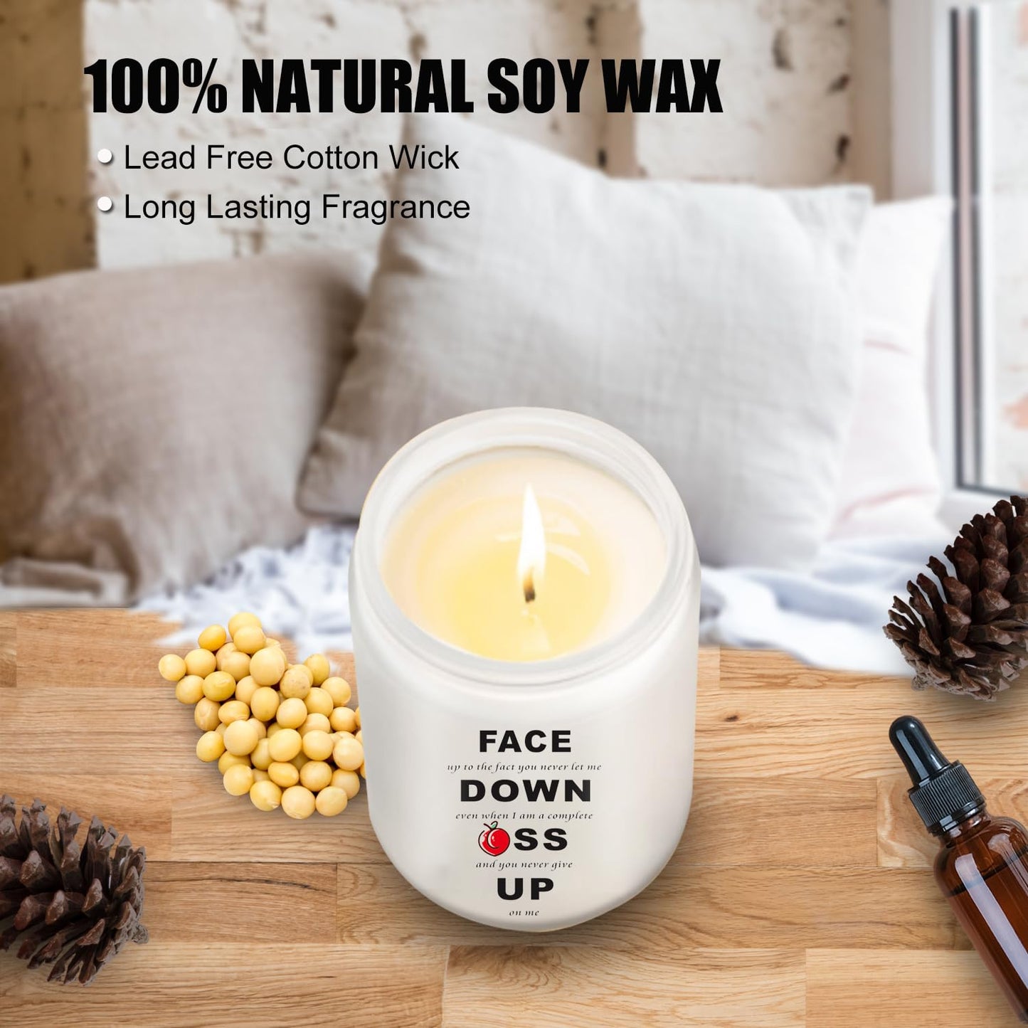 Mothers Day Gifts for Wife from Husband,Romantic Gift for Her Girlfriend Boyfriend Him,Birthday Anniversary Wedding Gift for Couple Women Sexy,Funny Present for Couple,Her, Wife Candle for Mothers