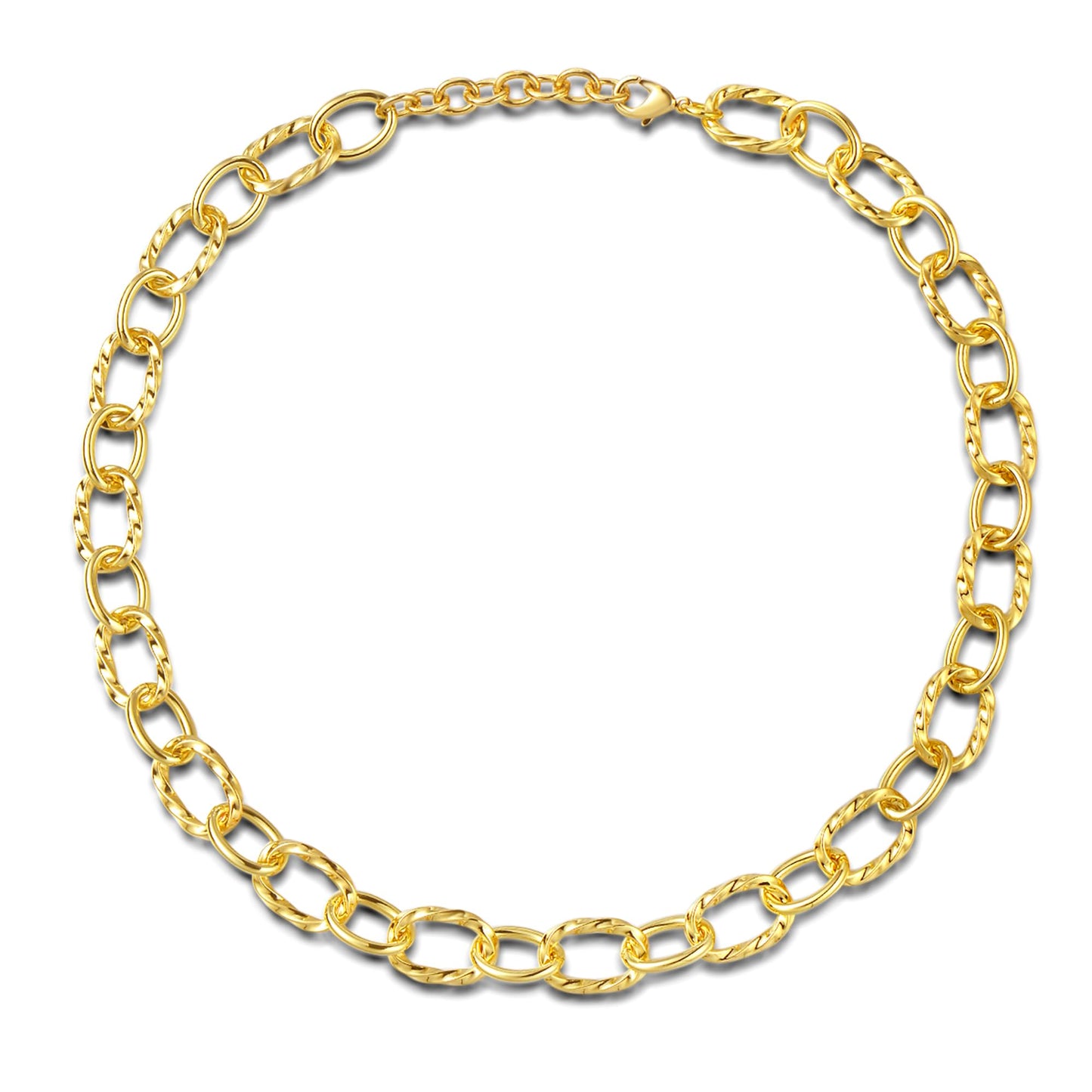 UNY JEWEL Luxury Fusion Twisted Cable Link Chain Necklace Designer Statement Women Jewelry Timeless Elegance Super Shinny