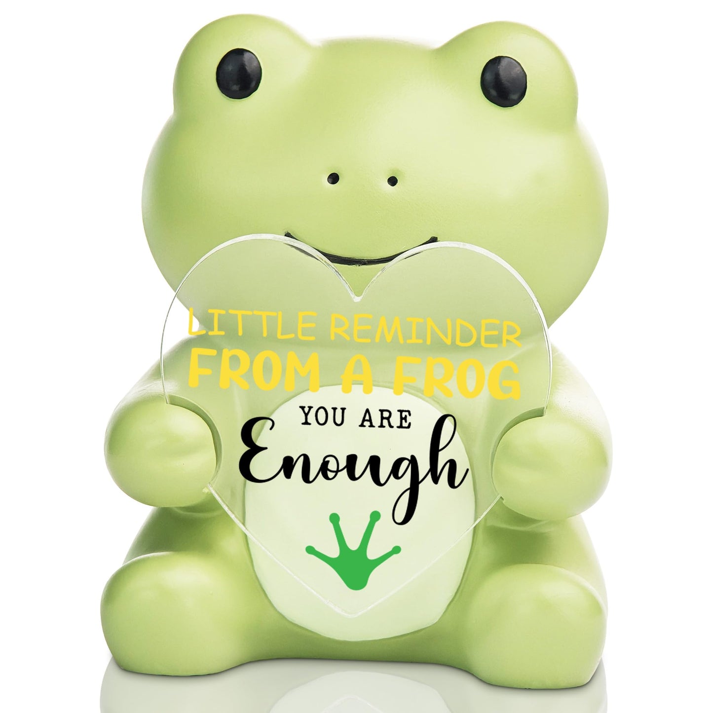 FTONENI Frog Figurine Encouragement Gift for Coworker Teacher Nurse Friend, You are Enough Positive Desk Decor, Appreciation Thank You Graduation Birthday Gift - FDF792