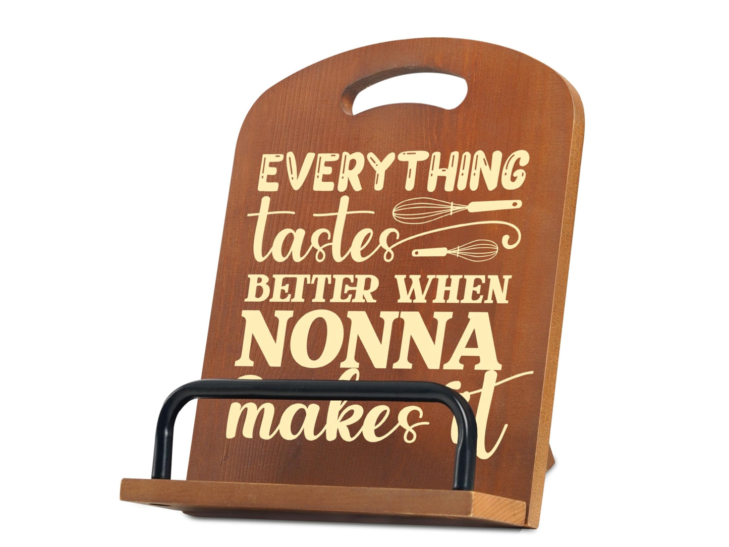 InnoBeta Nonna Gifts, Cookbook Stand for Kitchen Counter, Perfect Gifts for Nonna on Birthday, Adjustable Tablet Recipe Book Holder, Unique Italian Kitchen Decor