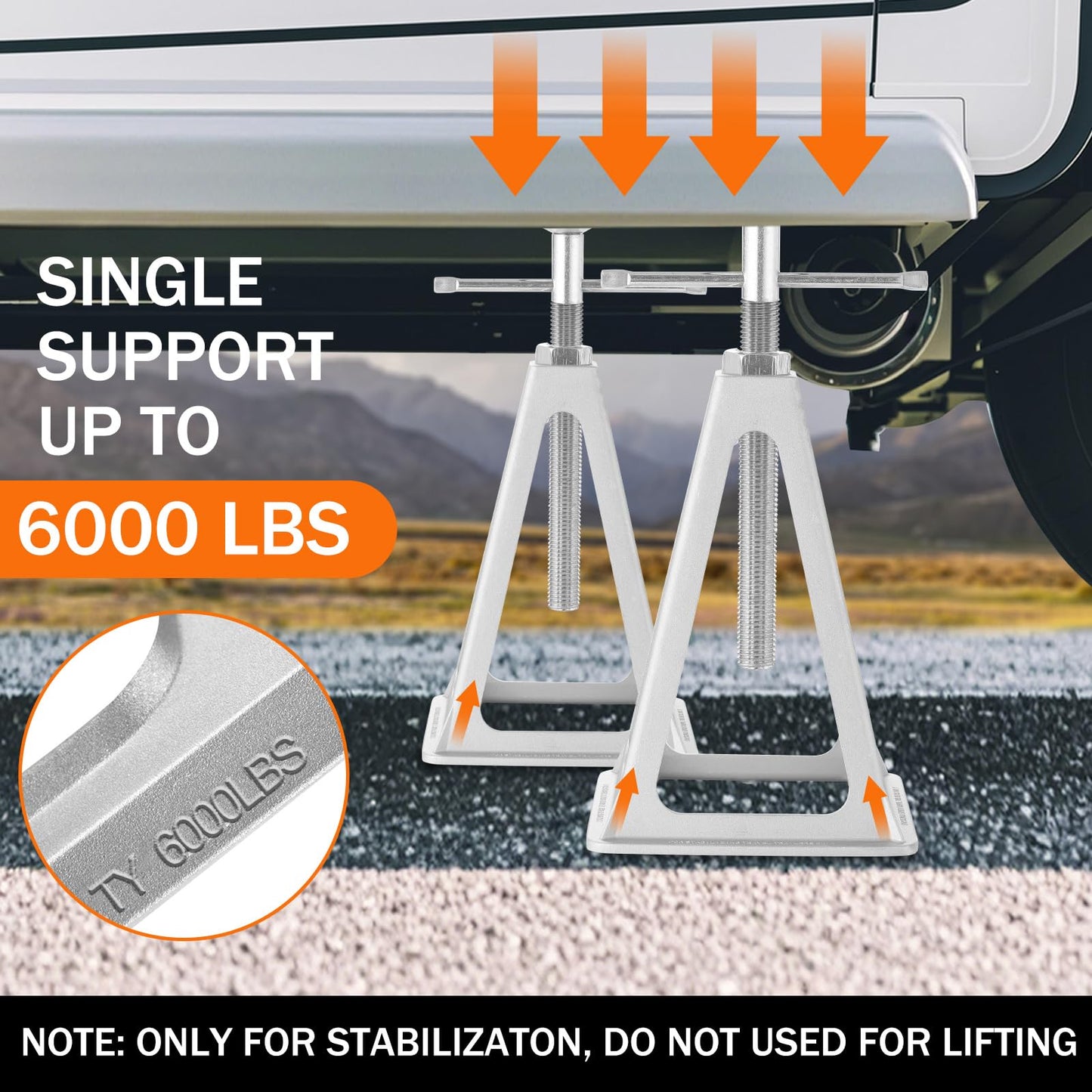 RV Slide Out Support Jacks and RV Stabilizer Jacks Set of 4