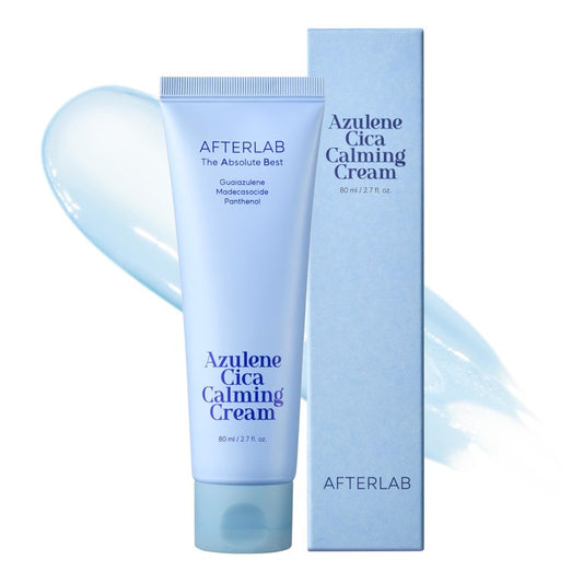 AFTERLAB Azulene CICA Calming Cream, Sensitive Skin Moisturizer for Men & Women, Soothing Hydration for Redness-Prone Skin, After-Shave Comfort, 2.7 fl.oz/ 80ml