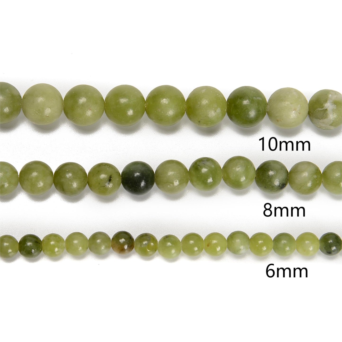 48Pcs 8mm Green Jade Natural Round Loose Real Stone Beads Gemstone Genuine for DIY Hand Made Craft Jewelry Bracelet Earring Necklace String Making Energy Healing Power