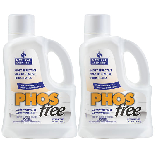 Natural Chemistry Phosfree, 3 L, 2 Pack, Phosphate Remover, Quick and Easy to Use, Improves Filter Performance, Reduces Pool Maintenance