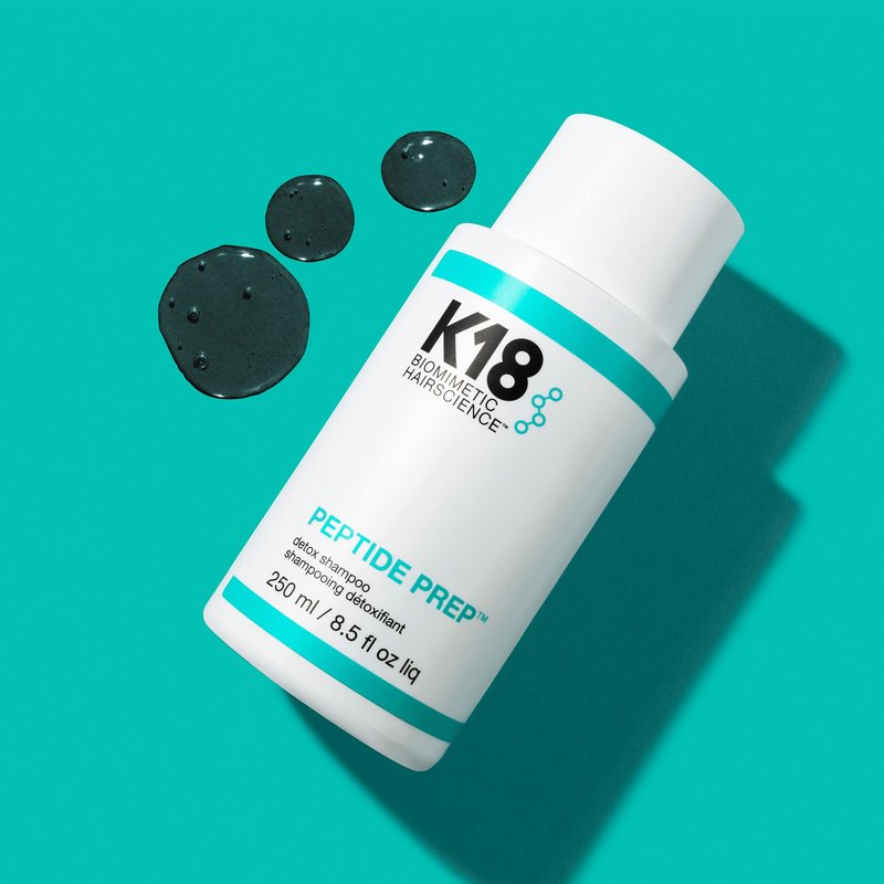K18 Peptide Prep™ Detox Shampoo - Color Safe Clarifying Shampoo for Build Up Removal - Gently Removes Dirt, Oil + Metals from Hard Water with Activated Charcoal + Salicylic Acid (8.5 Fl oz)