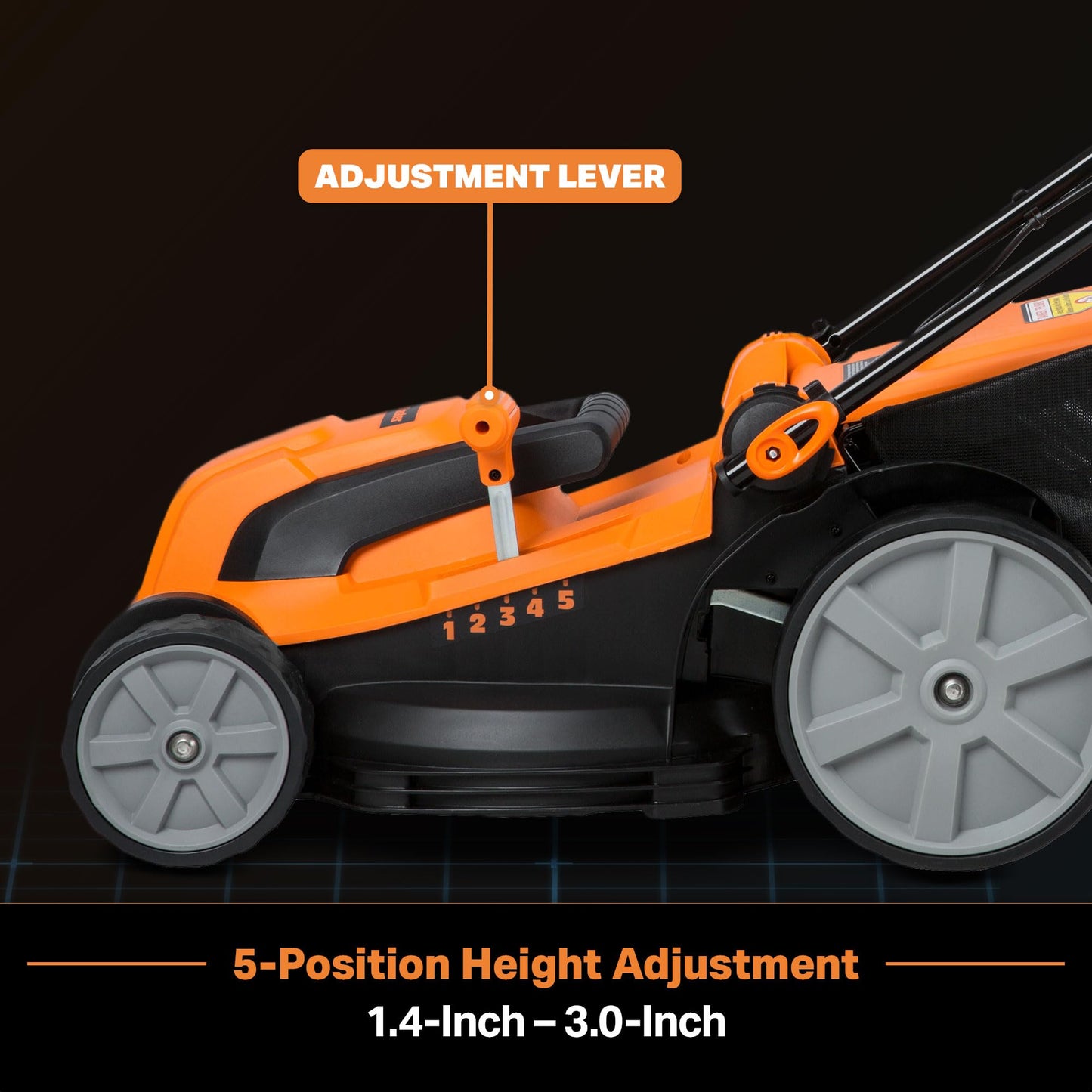 LawnMaster MEB1216K Electric Lawn Mower 16-Inch 12AMP