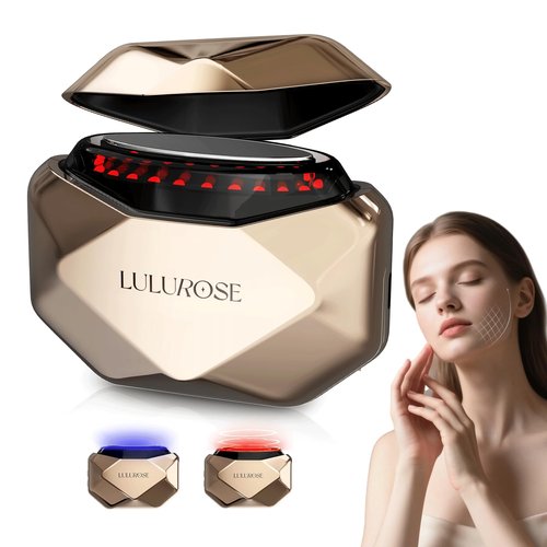 LULUROSE Facial Massager with Cold Heat Light Vibrating for Face,5-in-1 Facial Device with LED Display for Skin Care Wrinkles at Home Traveling,1500mAh