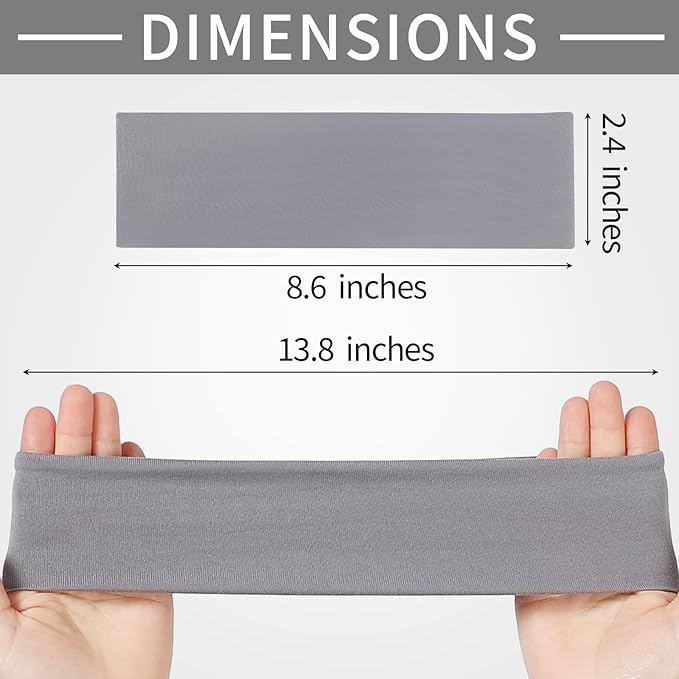 Panleding 12 Pack Sports Headbands for Women, Non-Slip Elastic Soft Hair Bands, Fashion Hair Warp for Workout, Yoga, Running, Fitness (4 Neutral colors)