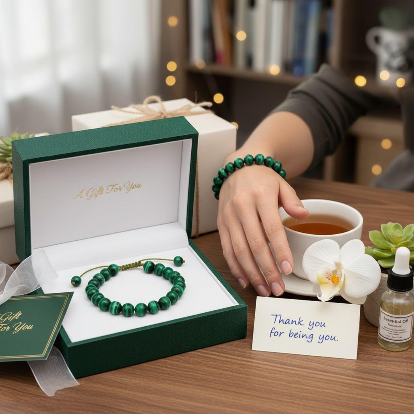 CVIWFKQ Adjustable 8mm Natural Tiger Eye Stone Bracelet For Womenhand Woven Rope Beaded Bangle Polishing Gemstone Healing Jewelry Birthday Gift (green Pink)