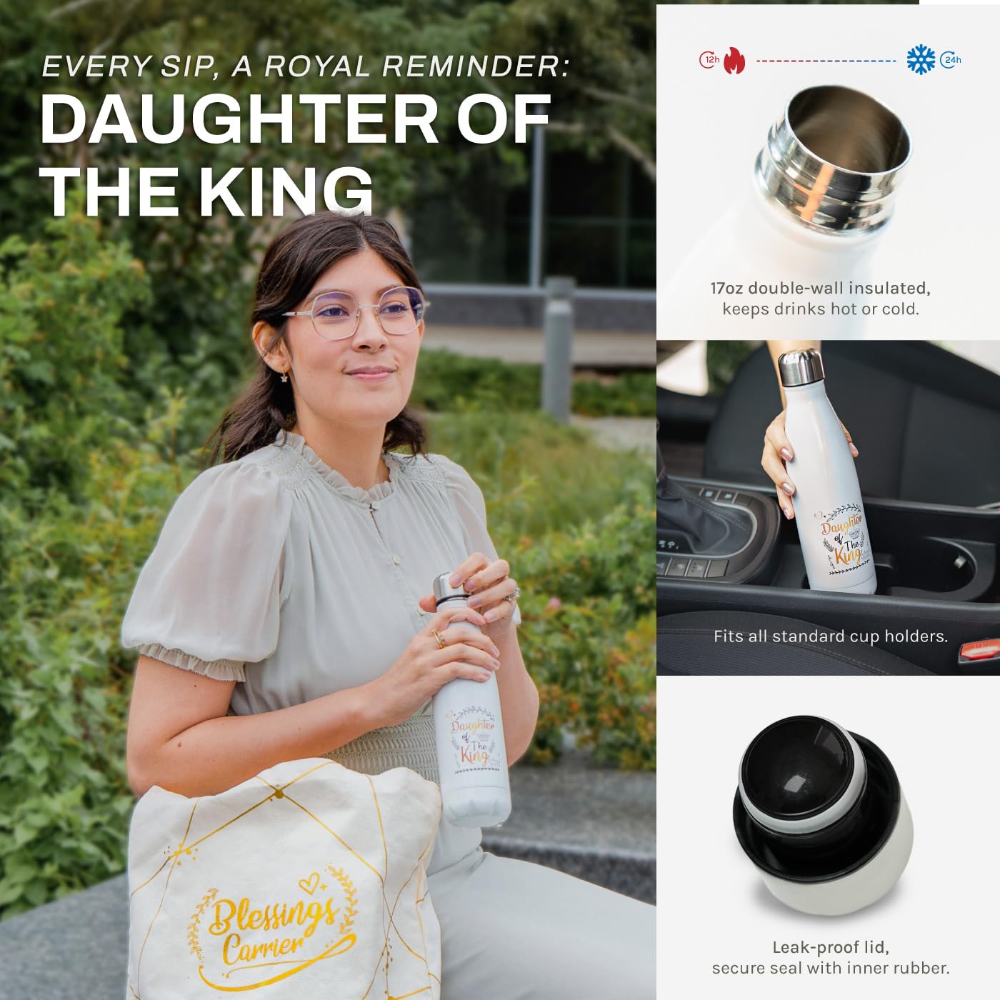 Christian Gifts for Women – Daughter of the King Faith Gift Box | Encouragement, Graduation, Baptism, Confirmation, Birthday, Uplift, Religious Present