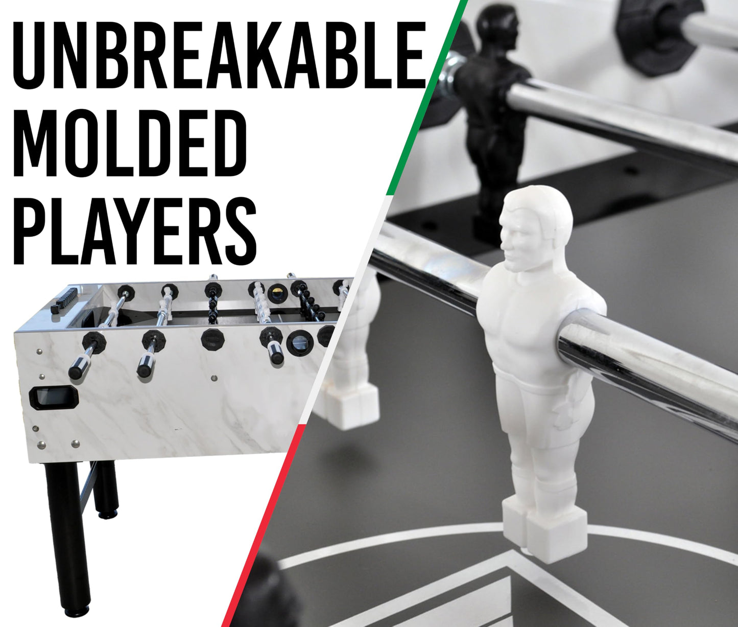 KETTLER Carrara Outdoor Foosball Table with 360 Degree Goalie Rotation, 5 Resin Balls, 5 Cork Balls and Premium Storage Cover