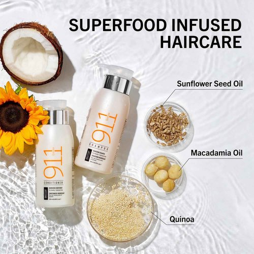 Biotop Professional 911 Quinoa Hair Mask - Repairing Hair Mask Treatment For Dry or Extremely Damaged Strands - Color Safe & Cruelty Free Hair Care - (18.6oz/550ml)