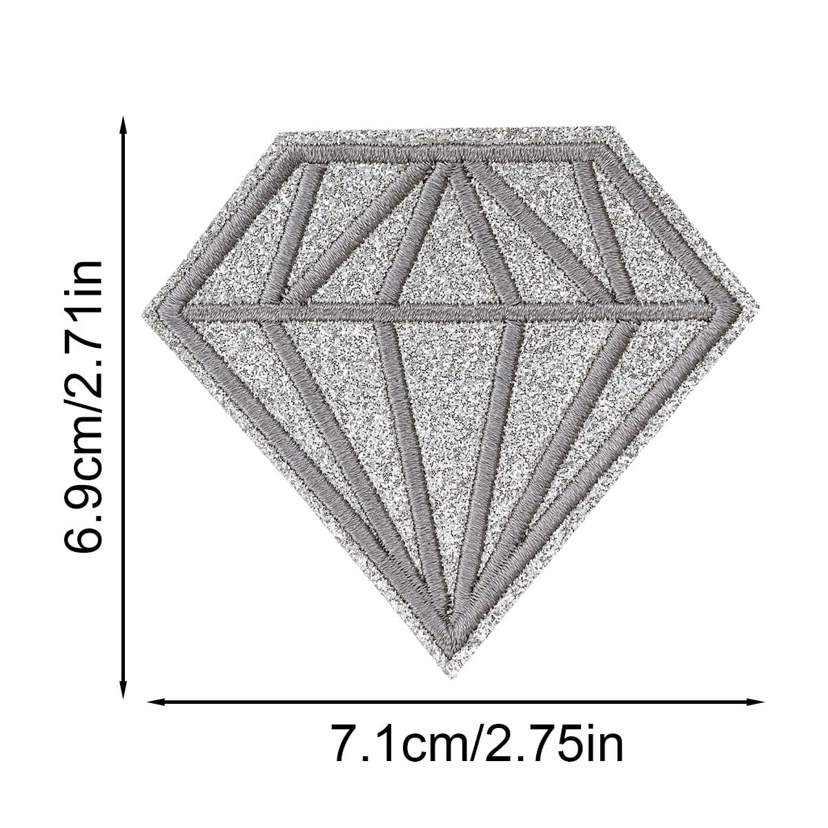 27Pcs Diamond Iron On Patches Shiny Glitter Embroidered Applique Decoration for Clothing Jackets Jeans Backpacks Trucker Hats Bags Denim Repair DIY Accessory Art Crafts