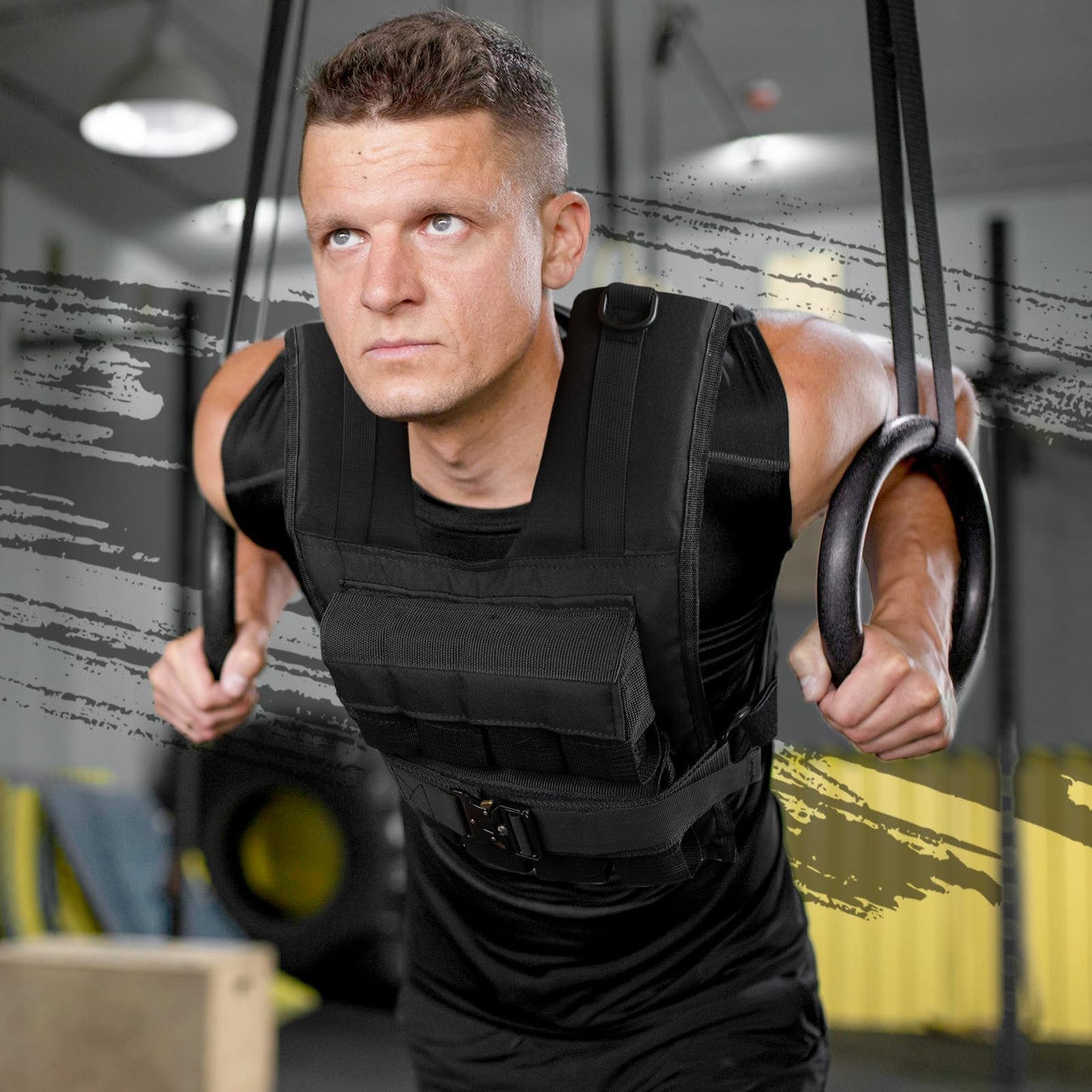Weighted Vest Men 26lbs | 35lbs | 45lbs, Weighted Workout Vest With Removable Iron Weights, Weight Vest for Men and Women, Heavy Duty Weighted Exercise Vest for Strength Training Running Walking