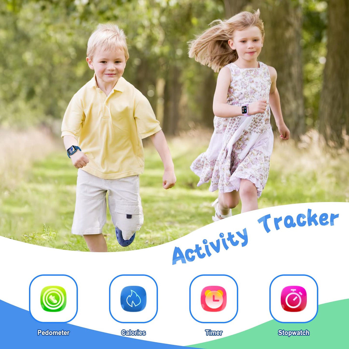 Sedzofan Smart Watch for Kids with 24 Puzzle Games HD Touch Screen Camera Video Music Player Pedometer Alarm Clock Flashlight 12/24 hr Kids Watches Gift for 4-12 Year Old Boys Girls Toys for Kid