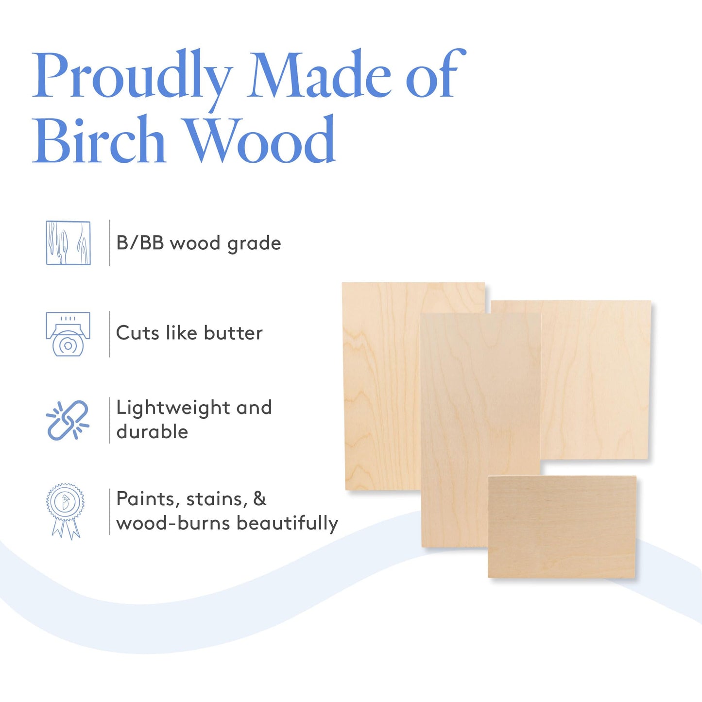 Baltic Birch Plywood 15 x 30 x 1/4 Inch - 6 mm Craft Wood, Pack of 2 B/BB Grade, Stronger Than Basswood Sheets or Balsa Wood, Perfect for Laser, CNC Cutting, Wood Burning, by Woodpeckers