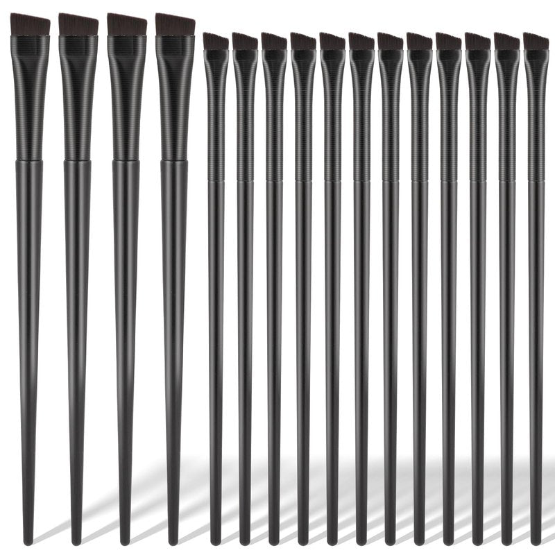 16 Pcs Brow Tint Brush Eyeliner Brush Eyebrow Brush Tint Ultra Thin Angled Eye Liner Brush Applicator, Fine Angled Eyebrow Tint Brushes, Eyeshadow Eye Brow Makeup Brush Applicator