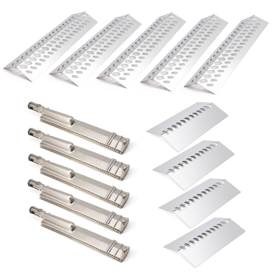 Adviace Grill Replacement Parts for Bull 57568 57569 BBQ Grill, 16521 16631 Flame Tamer 16670 16520 Heat Shield & 35717 16516 Grill Burner for Bull Brahma Grills