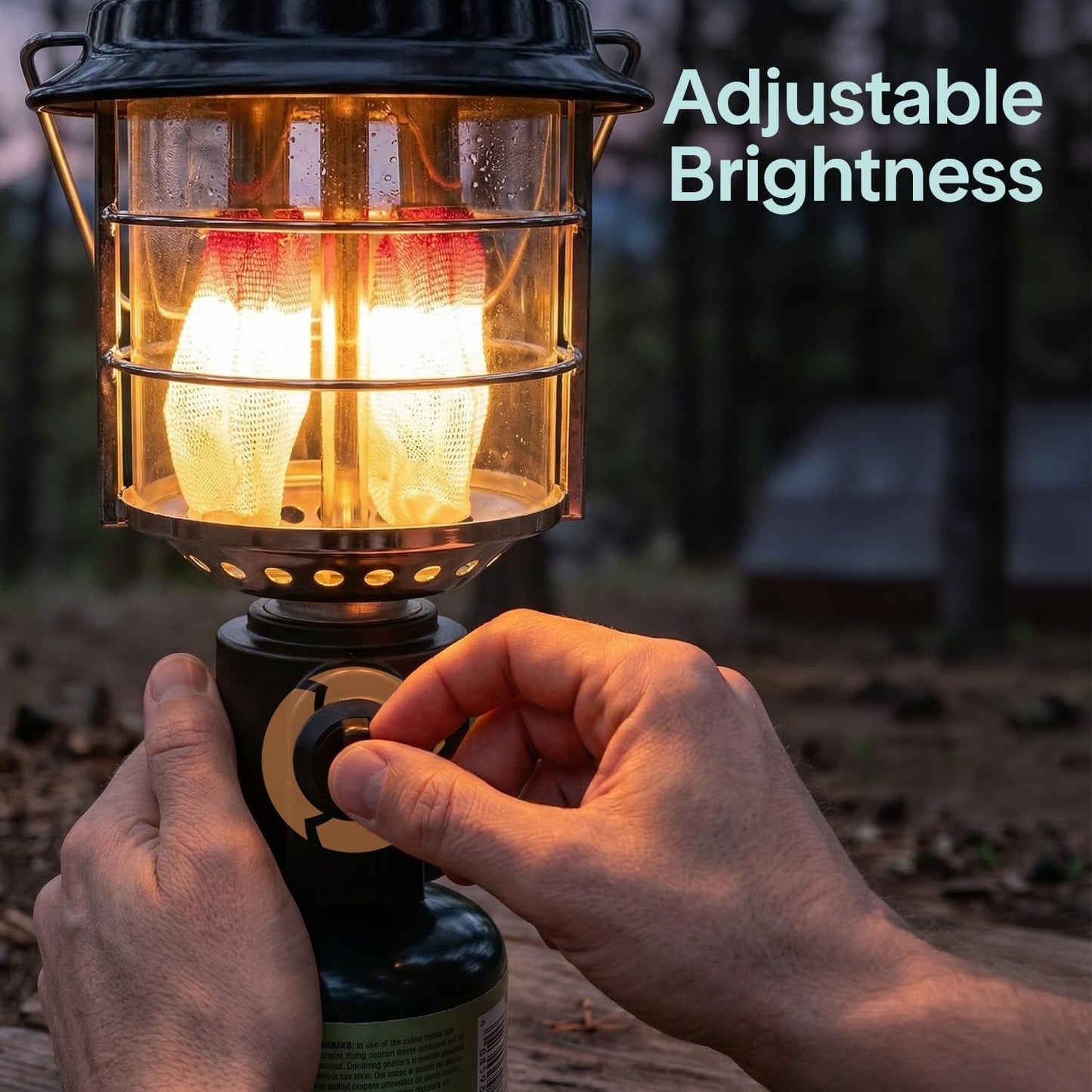 Camping Lantern 1500 Lumens, Bright Outdoor Lantern with Adjustable Light, Easy Ignition, Durable Design, Propane Lantern for Camping, Hurricane and Backup Use