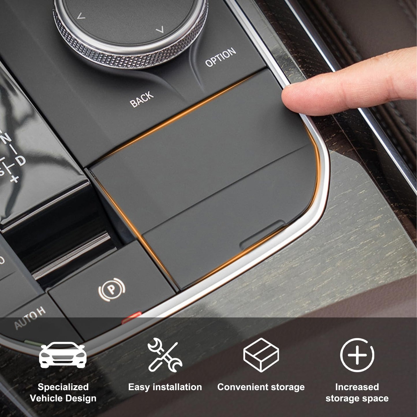 YAOBINID Center Console Organizer Compatible with BMW 1 2 3 4 Series X3 X4 F40 F44 G20 G21 G22 G23 G24 G26 G01 G02 M4 G82 M3 G80 i4 i3 LHD Modification ABS Hidden Storage Box