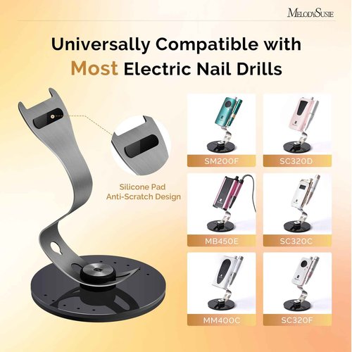MelodySusie Professional 35000 RPM SM200F Nail Drill with Nail Drill Machine Holder