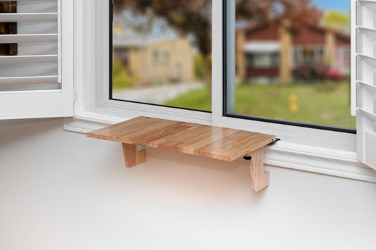 AD Furnishes Original SillMate Window Plant Shelf, 21.25" Sill Shelf for Plants - Verify Sizing First - Cat Perch - Renter Friendly No Drilling/Damage - Sill Extender for Plants - Window Table