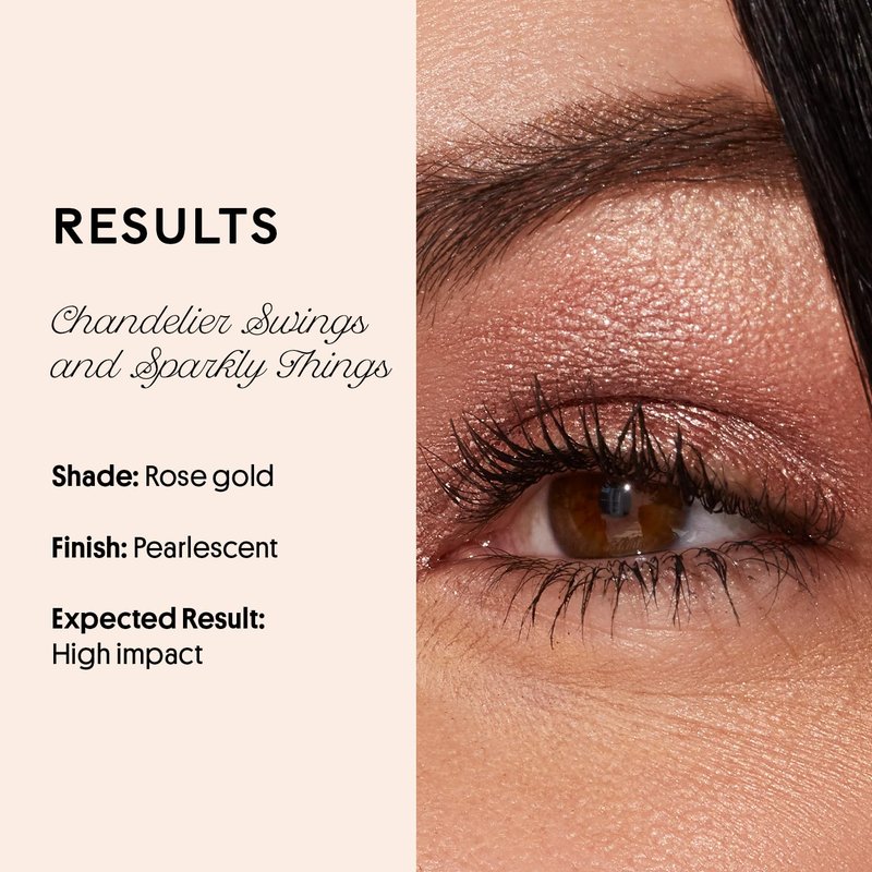 Winky Lux Chandelier Shimmer Cream Eyeshadow - Liquid Glitter Eyeshadow, Long Lasting Crease Free, One Swipe Coverage and Sparkle, Gold, Bottle Pop