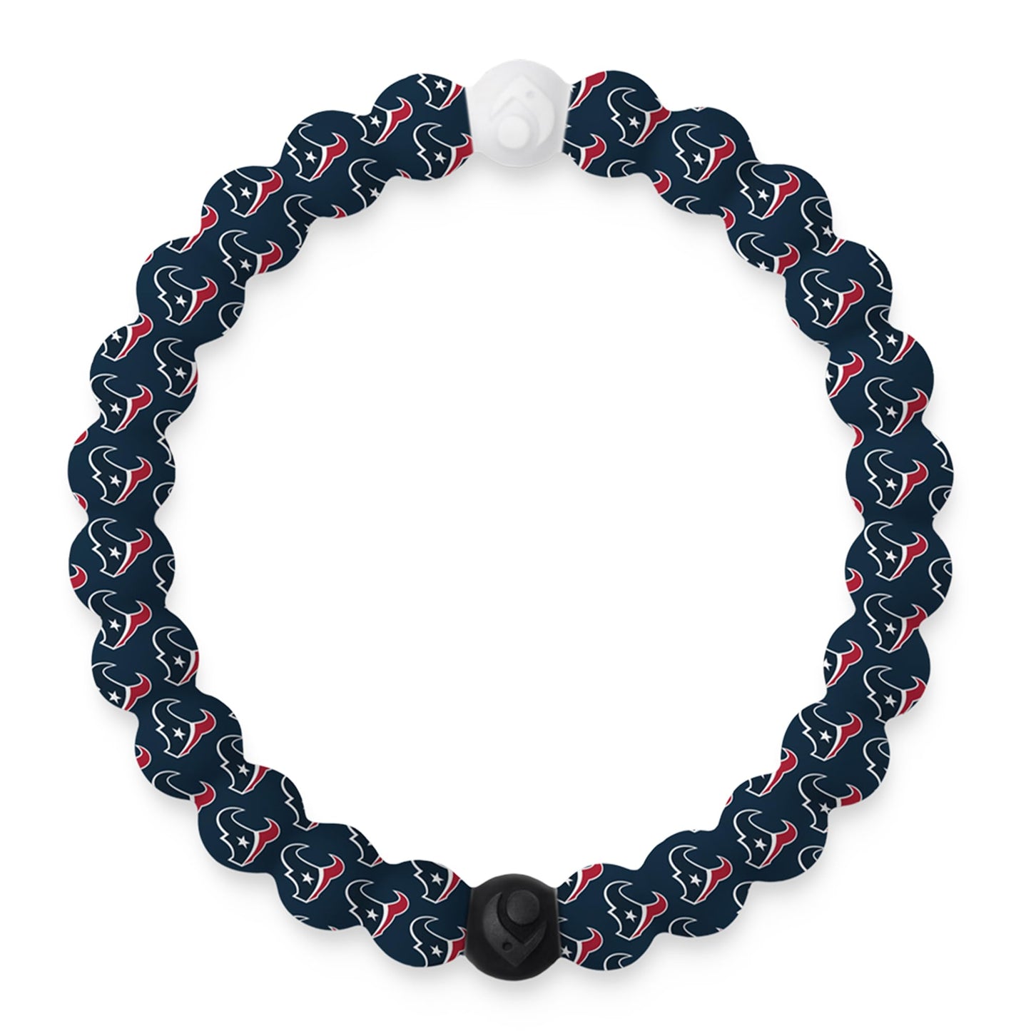 Lokai Silicone Beaded Bracelet for Men & Women, NFL Football Collection - Houston Texans, Medium - Silicone Jewelry Fashion Bracelet Slides-On for Comfortable Fit