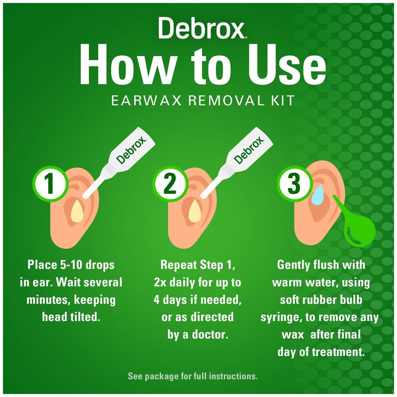 Debrox Ear Wax Removal Kit, Bulb Syringe & 0.5 Fl Oz Ear Wax Removal Drops with Carbamide Peroxide