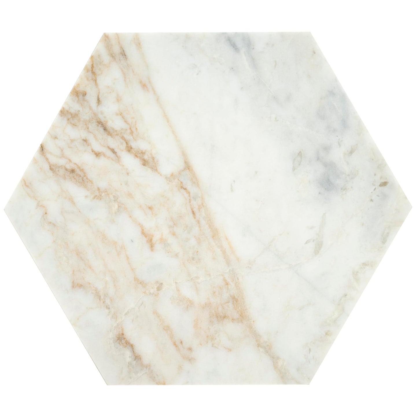 MSI Arabescato Venato 8 in. x 9 in. Hexagon Honed Marble Mosaic Tile for Kitchen, Bathroom Use; 2 Pack of 97 Pieces