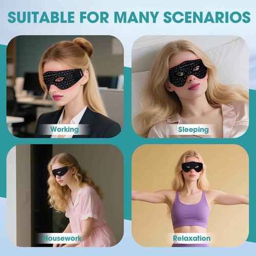 Red Light Therapy for Eyes, 5 Modes LED Eye Mask for Skin Rejuvenation, Anti-Aging, Boost Collagen, Under Eye Red Light Therapy Device for Dark Circles, EyeBags, Wrinkles