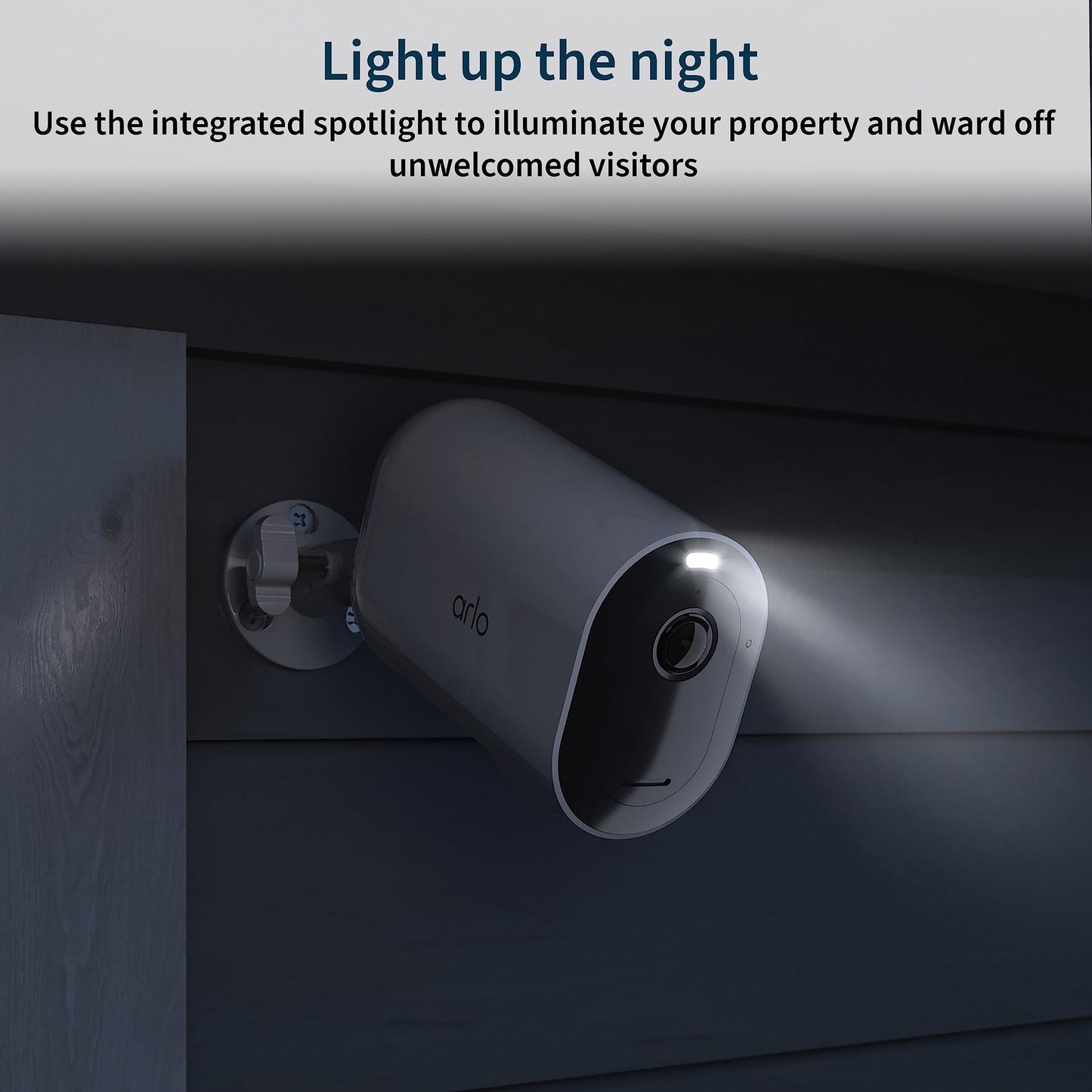 Arlo Pro 5S XL Spotlight Security Camera 2K HDR | Indoor/Outdoor | Band Wi-Fi Connects to Strongest Network | Longer Battery Life, 12X Zoom, Color Night Vision, 2-Way Audio - White, 3 Pack