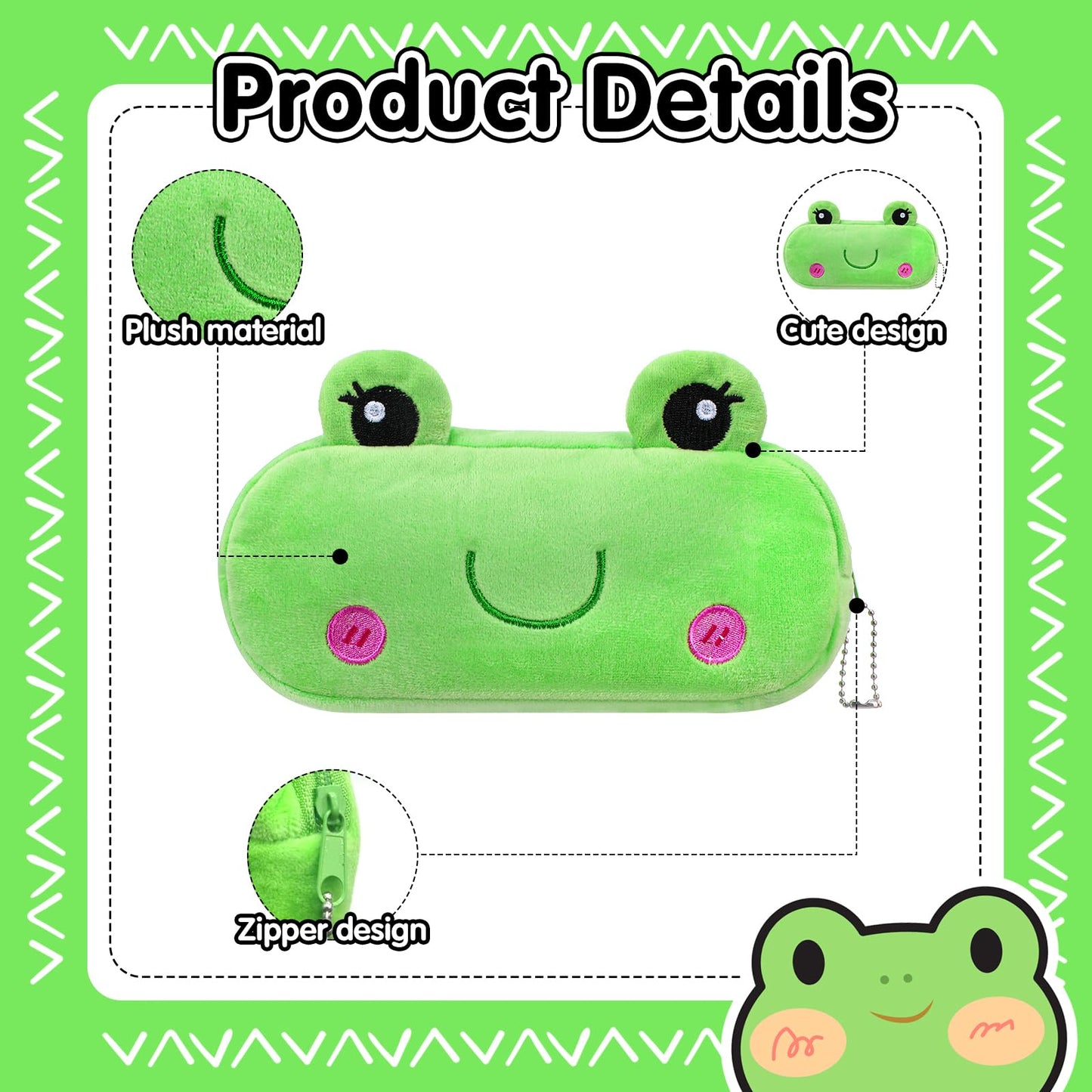 JOUTYFOR 8 Pcs Cartoon Pencil Pouch Bulk Cute Zipper Pencil Cases Animal and Fruit Pencil Boxes Plush Pencil Bag Japanses Kawaii Stationery Bag for Kids Boys Girls Students Classroom